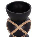 ΔΙΑΚΟΣΜΗΤΙΚΟ ΒΑΖΟ ΔΑΠΕΔΟΥ MAYNARD LH10.4672.01S TERRACOTTA ΜΑΥΡΟ-RATTAN Φ27.5x50Υ - Image 5