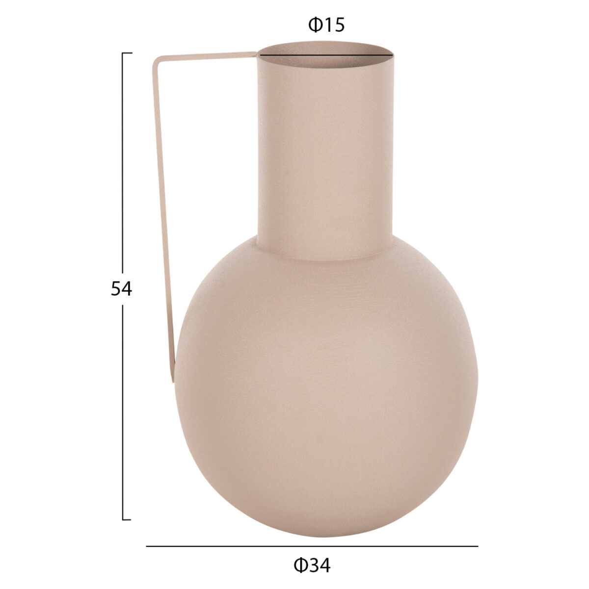 ΔΙΑΚΟΣΜΗΤΙΚΟ BAZO FLAGON LH10.4259.01 ΜΕΤΑΛΛΟ ΣΕ ΕΚΡΟΥ Φ34x54Υ εκ. - Image 2