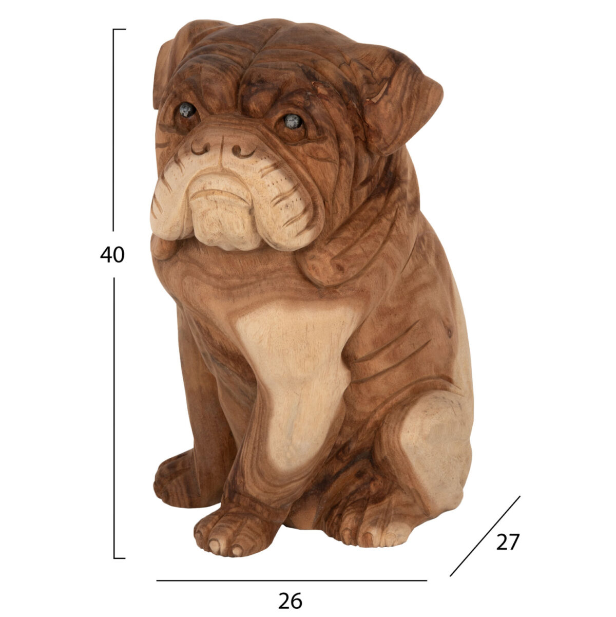 ΔΙΑΚΟΣΜΗΤΙΚΟ ΔΑΠΕΔΟΥ DOZER BULLDOG ΞΥΛO SUAR ΣΕ ΦΥΣΙΚΟ ΧΡΩΜΑ LH10.7924 26x27x40Y εκ. - Image 2