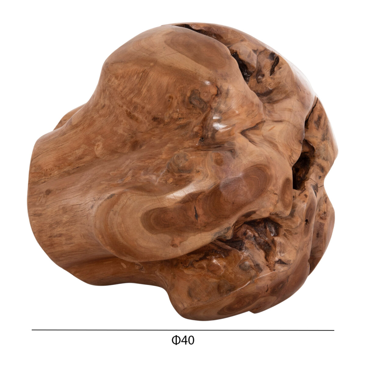 ΔΙΑΚΟΣΜΗΤΙΚΟ ΔΑΠΕΔΟΥ CLEMOR (M) LH10.18301 ΑΚΑΝΟΝΙΣΤΗ ΣΦΑΙΡΑ-ΞΥΛΟ ΤΕΑΚ--ΦΥΣΙΚΟ Φ40εκ. - Image 2