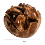 ΔΙΑΚΟΣΜΗΤΙΚΟ ΔΑΠΕΔΟΥ CLEM LH10.9652 ΑΚΑΝΟΝΙΣΤΗ ΣΦΑΙΡΑ-ΞΥΛΟ ΤΕΑΚ ΜΕΓΕΘΟΣ ΜΕΓΑΛΟ Φ50εκ. - Image 2