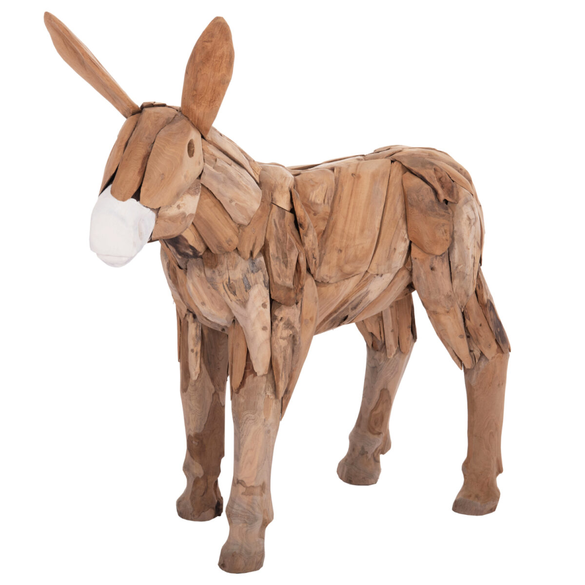 ΔΙΑΚΟΣΜΗΤΙΚΟ ΓΑΙΔΟΥΡΑΚΙ LH10.4387 ΑΝΑΚΥΛΩΜΕΝΟ ΞΥΛΟ ΤΕΑΚ ΣΕ ΦΥΣΙΚΟ 103x33x99,5Υεκ. - Image 1