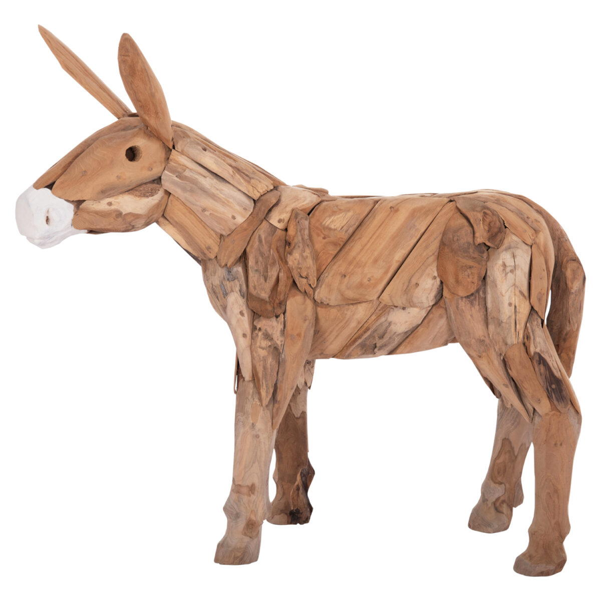 ΔΙΑΚΟΣΜΗΤΙΚΟ ΓΑΙΔΟΥΡΑΚΙ LH10.4387 ΑΝΑΚΥΛΩΜΕΝΟ ΞΥΛΟ ΤΕΑΚ ΣΕ ΦΥΣΙΚΟ 103x33x99,5Υεκ. - Image 3