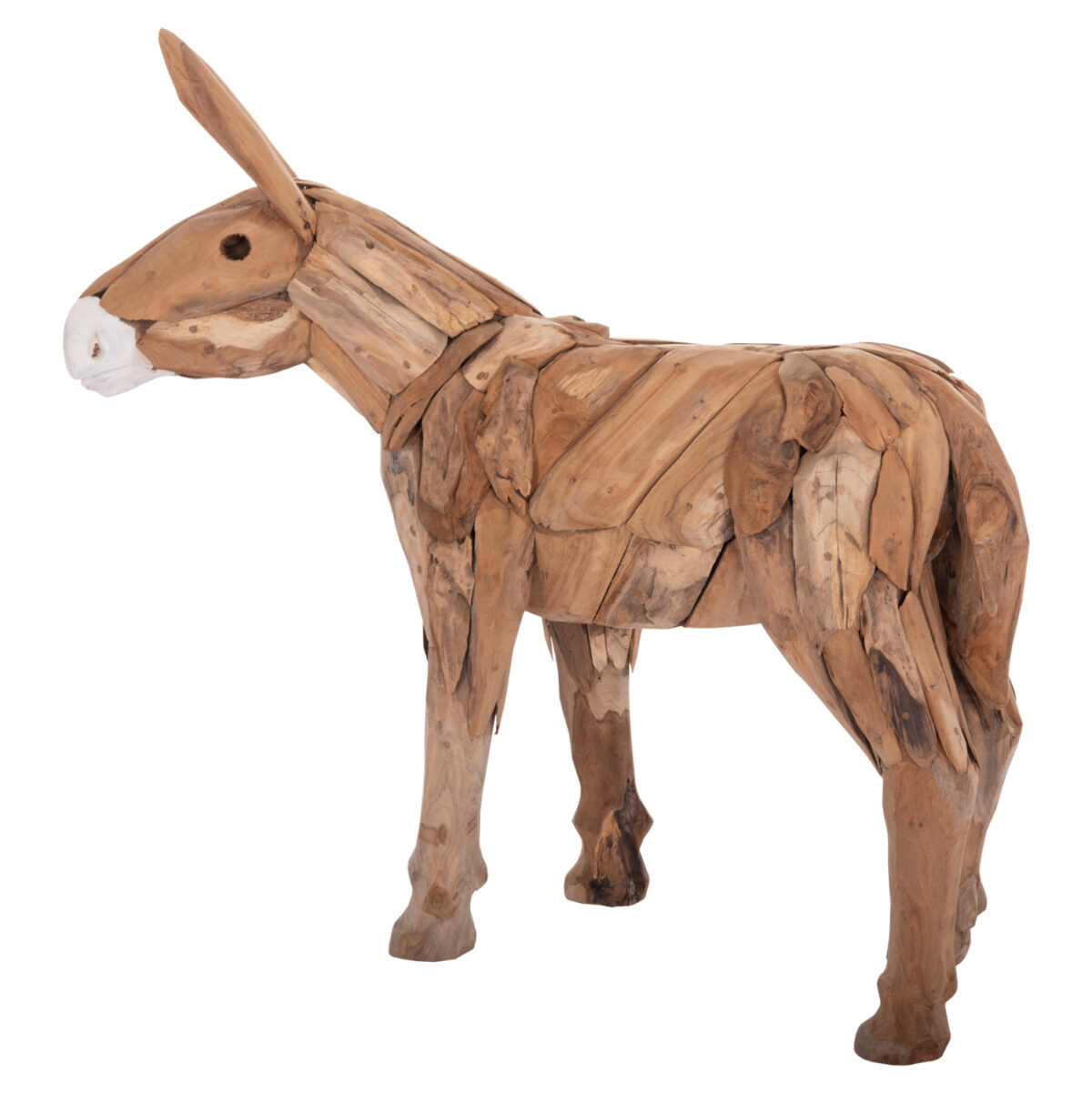 ΔΙΑΚΟΣΜΗΤΙΚΟ ΓΑΙΔΟΥΡΑΚΙ LH10.4387 ΑΝΑΚΥΛΩΜΕΝΟ ΞΥΛΟ ΤΕΑΚ ΣΕ ΦΥΣΙΚΟ 103x33x99,5Υεκ. - Image 5