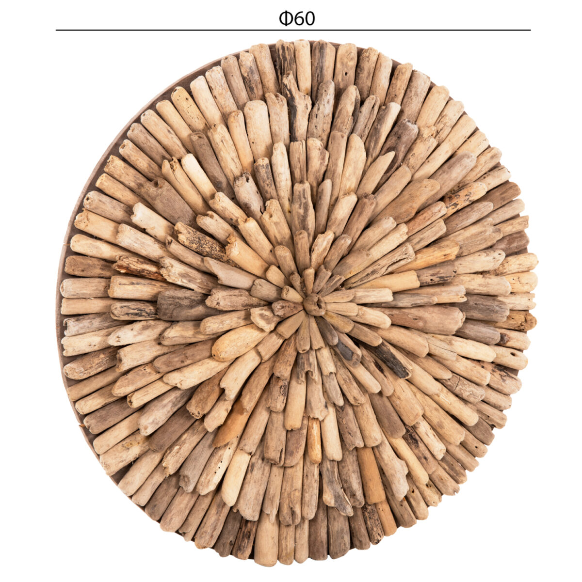 ΔΙΑΚΟΣΜΗΤΙΚΟ ΤΟΙΧΟΥ ΣΤΡΟΓΓΥΛΟ CHIIKI LH10.4298 DRIFTWOOD ΣΕ ΦΥΣΙΚΟ Φ60 εκ. - Image 2