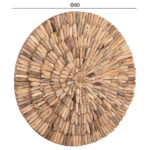 ΔΙΑΚΟΣΜΗΤΙΚΟ ΤΟΙΧΟΥ ΣΤΡΟΓΓΥΛΟ CHIIKI LH10.4299 DRIFTWOOD ΣΕ ΦΥΣΙΚΟ Φ80 εκ. - Image 2