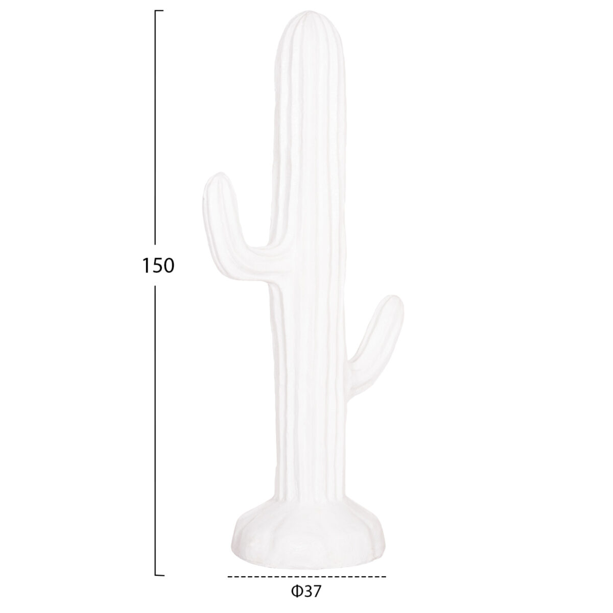 ΔΙΑΚΟΣΜΗΤΙΚΟΣ ΚΑΚΤΟΣ ΔΑΠΕΔΟΥ CACTUS LH10.4386.02L ΓΥΨΟΣ ΣΕ ΛΕΥΚΟ 63x37x150Υεκ. - Image 2