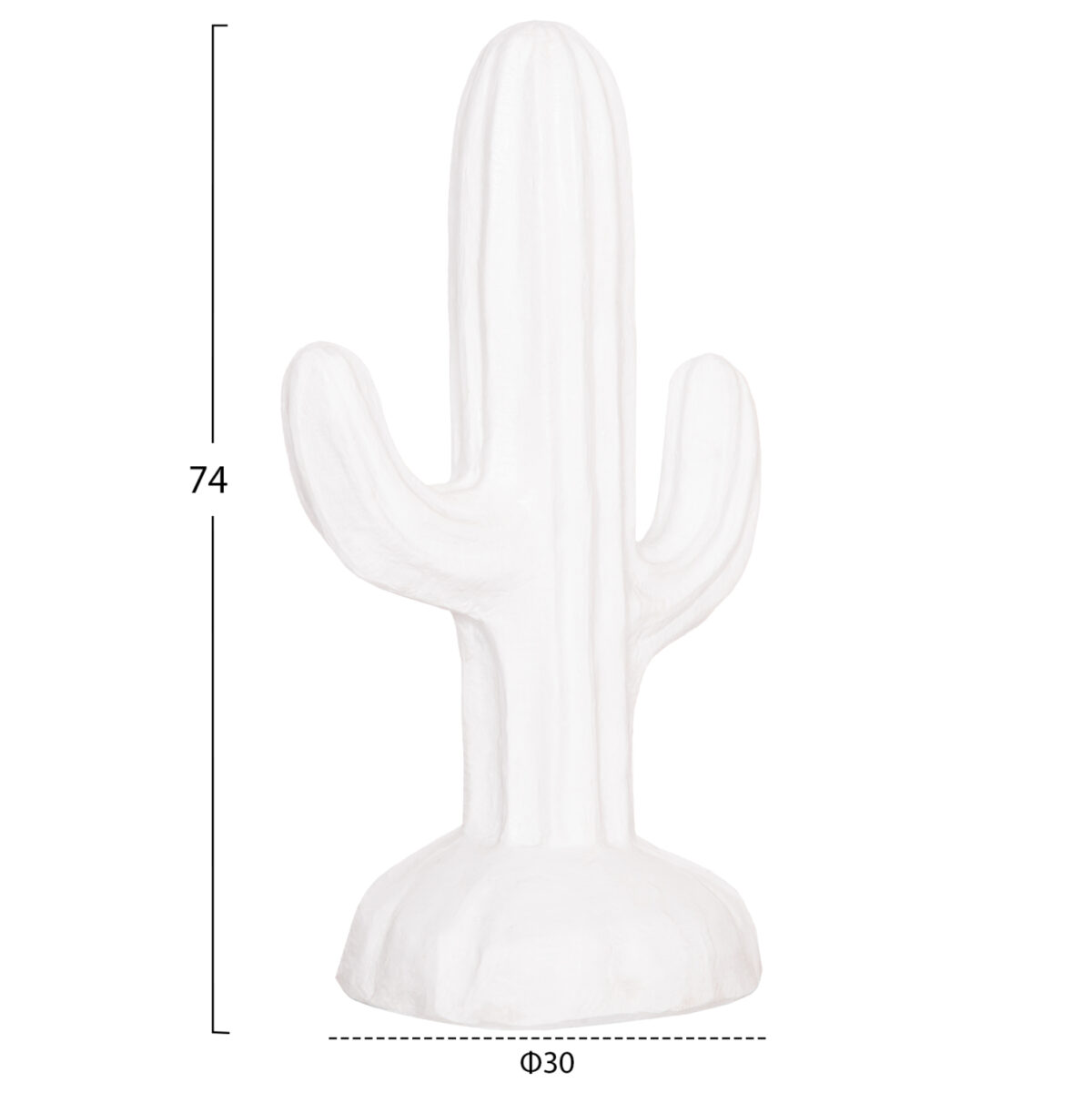 ΔΙΑΚΟΣΜΗΤΙΚΟΣ ΚΑΚΤΟΣ ΔΑΠΕΔΟΥ CACTUS LH10.4386.02S ΓΥΨΟΣ ΣΕ ΛΕΥΚΟ 42x30x74Υεκ - Image 2