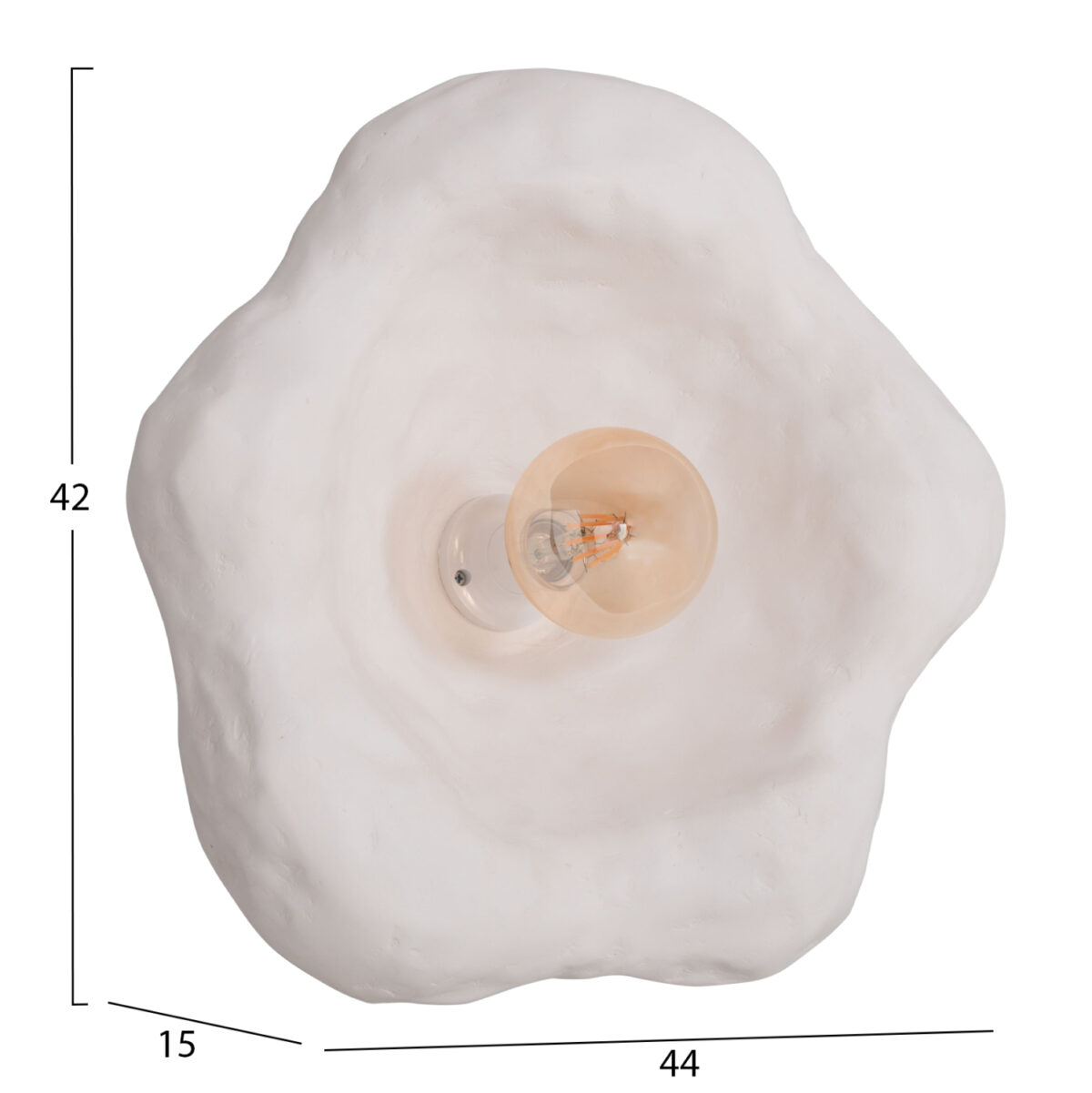 ΕΠΙΤΟΙΧΙΟ ΦΩΤΙΣΤΙΚΟ LUXON LH10.4701.02L FIBER CEMENT ΣΕ ΛΕΥΚΟ 44x15x42Υεκ. - Image 2