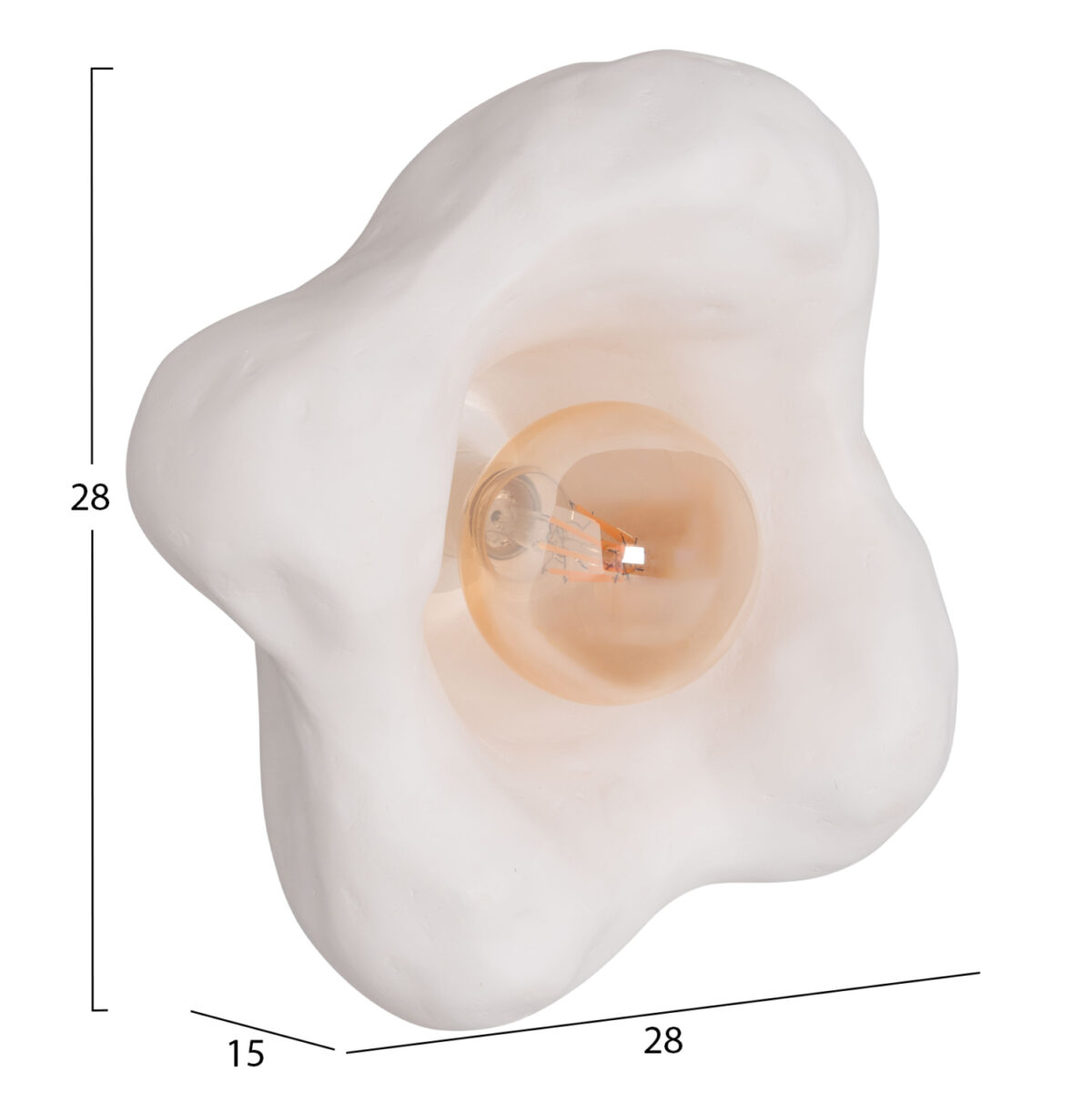 ΕΠΙΤΟΙΧΙΟ ΦΩΤΙΣΤΙΚΟ LUXON LH10.4701.02M FIBER CEMENT ΣΕ ΛΕΥΚΟ 28x15x28Υεκ. - Image 2