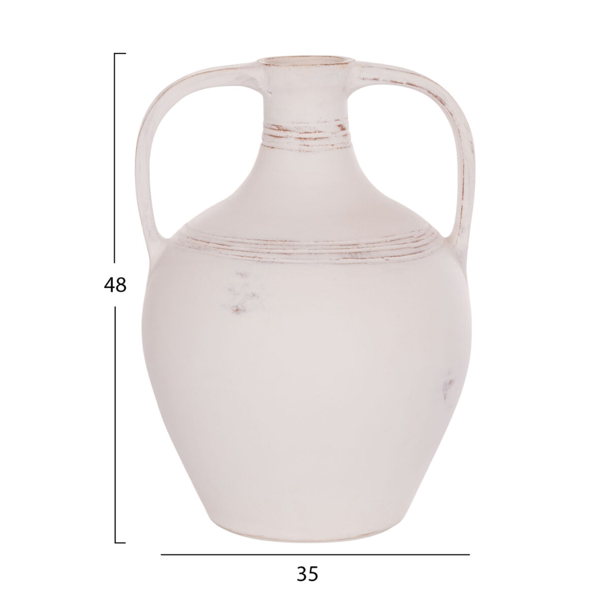 ΔΙΑΚΟΣΜΗΤΙΚΟΣ ΑΜΦΟΡΕΑΣ FEAX LH10.4676.02S ΛΕΥΚΗ ΤΕΡΑΚΟΤΑ--35x35x48Υεκ. - Image 2