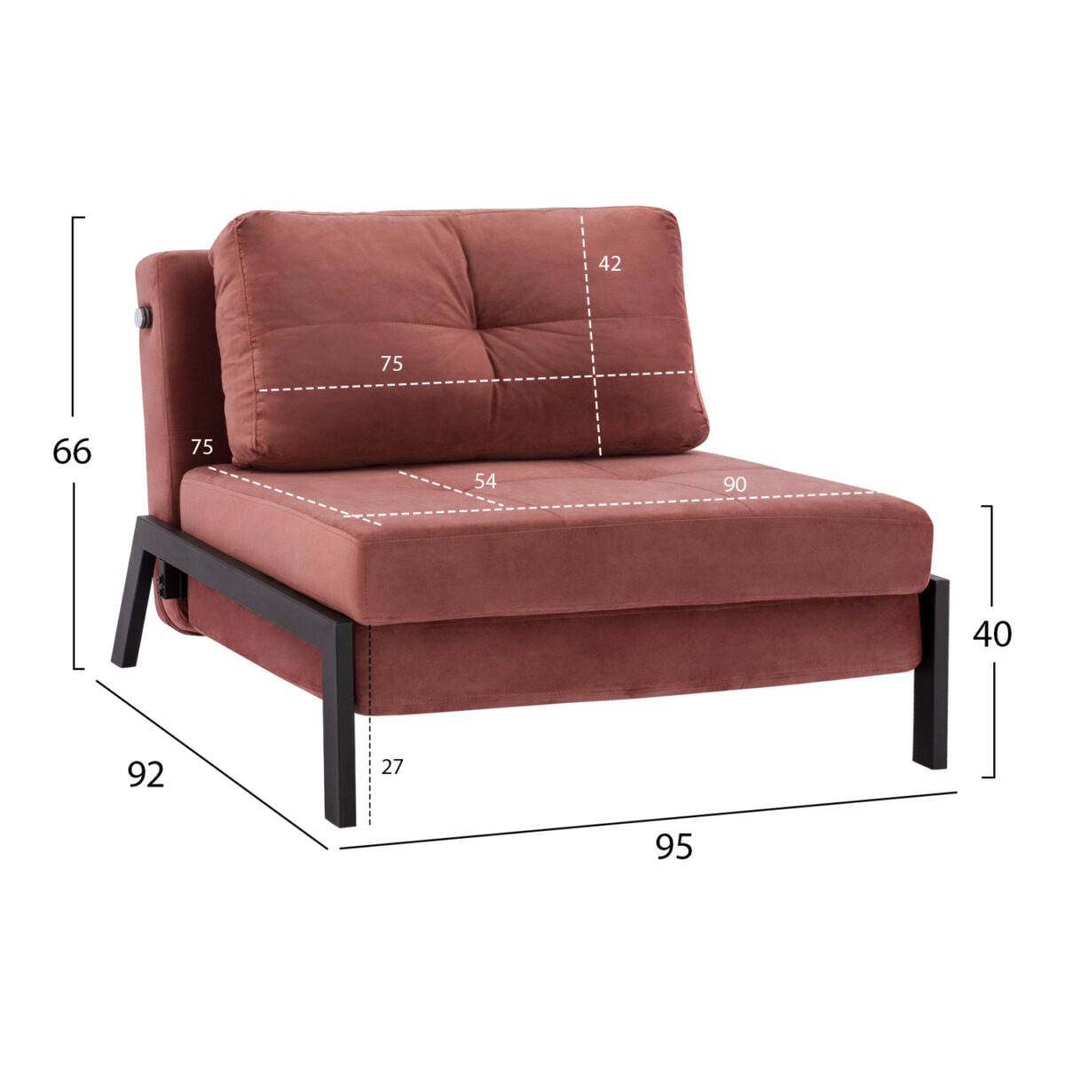 ΠΟΛΥΘΡΟΝΑ ΚΡΕΒΑΤΙ, ΒΕΛΟΥΔΟ ΣΑΠΙΟ ΜΗΛΟ LH10.3078.12 95x92x66Υ εκ. - Image 2