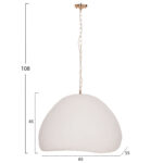 ΦΩΤΙΣΤΙΚΟ ΟΡΟΦΗΣ ΚΡΕΜΑΣΤΟ JAYLEN LH10.4703.02L FIBER CEMENT ΛΕΥΚΟ 65x55x45Υεκ. - Image 2