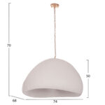 ΦΩΤΙΣΤΙΚΟ ΟΡΟΦΗΣ ΚΡΕΜΑΣΤΟ JAYLEN LH10.4703.02XL FIBER CEMENT ΛΕΥΚΟ 74x68x50-70Υεκ. - Image 2