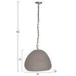 ΦΩΤΙΣΤΙΚΟ ΟΡΟΦΗΣ ΚΡΕΜΑΣΤΟ JAYLEN LH10.4703.03S FIBER CEMENT ΓΚΡΙ 44x39x30Υεκ. - Image 2