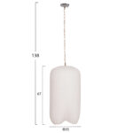 ΦΩΤΙΣΤΙΚΟ ΟΡΟΦΗΣ ΚΡΕΜΑΣΤΟ LOGKY LH10.4704.02L--FIBER CEMENT ΛΕΥΚΟ 35x35x67Υεκ - Image 2