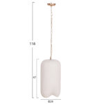 ΦΩΤΙΣΤΙΚΟ ΟΡΟΦΗΣ ΚΡΕΜΑΣΤΟ LOGKY LH10.4704.02S--FIBER CEMENT ΛΕΥΚΟ Φ24x47Υεκ - Image 2