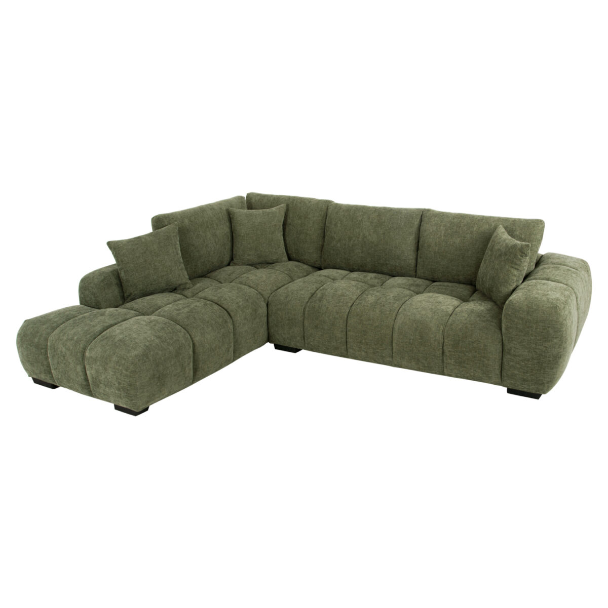 ΚΑΝΑΠΕΣ ΓΩΝΙΑ (ΑΡΙΣΤΕΡΗ) COVEN LH10.3266.14L ΠΡΑΣΙΝΟ ΥΦΑΣΜΑ 298x102-208x85Υεκ. - Image 1