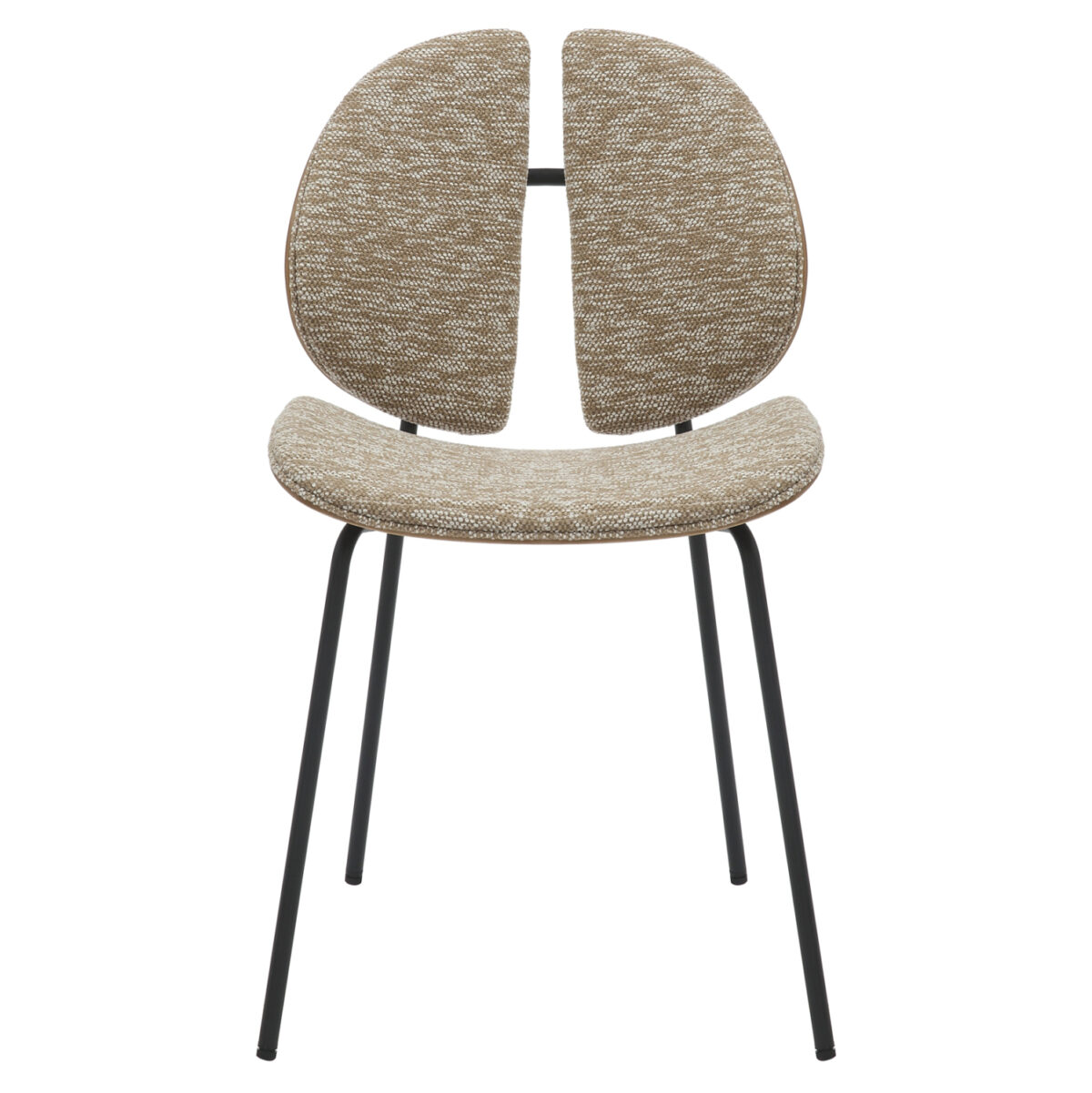 ΚΑΡΕΚΛΑ ΤΡΑΠΕΖΑΡΙΑΣ LUNGS LH10.9982.01 ΜΑΥΡΟ ΜΕΤΑΛΛΟ-ΜΠΕΖ ΥΦΑΣΜΑ 49x53,5x80Υεκ. - Image 3