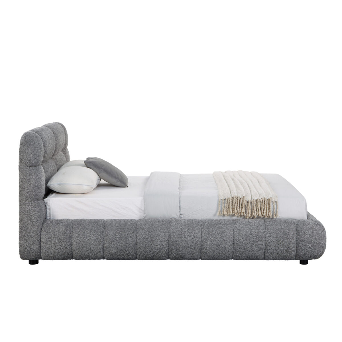 ΚΡΕΒΑΤΙ ΜΕ ΑΠΟΘ.ΧΩΡΟ MOLEN LH10.730.01 ΓΚΡΙ ΜΠΟΥΚΛΕ ΥΦΑΣΜΑ--ΓΙΑ ΣΤΡΩΜΑ 160x200εκ - Image 5