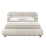 ΚΡΕΒΑΤΙ ΜΕ ΑΠΟΘ.ΧΩΡΟ MOLEN LH10.730.03 ΜΠΕΖ ΜΠΟΥΚΛΕ ΥΦΑΣΜΑ--ΓΙΑ ΣΤΡΩΜΑ 160x200εκ - Image 4