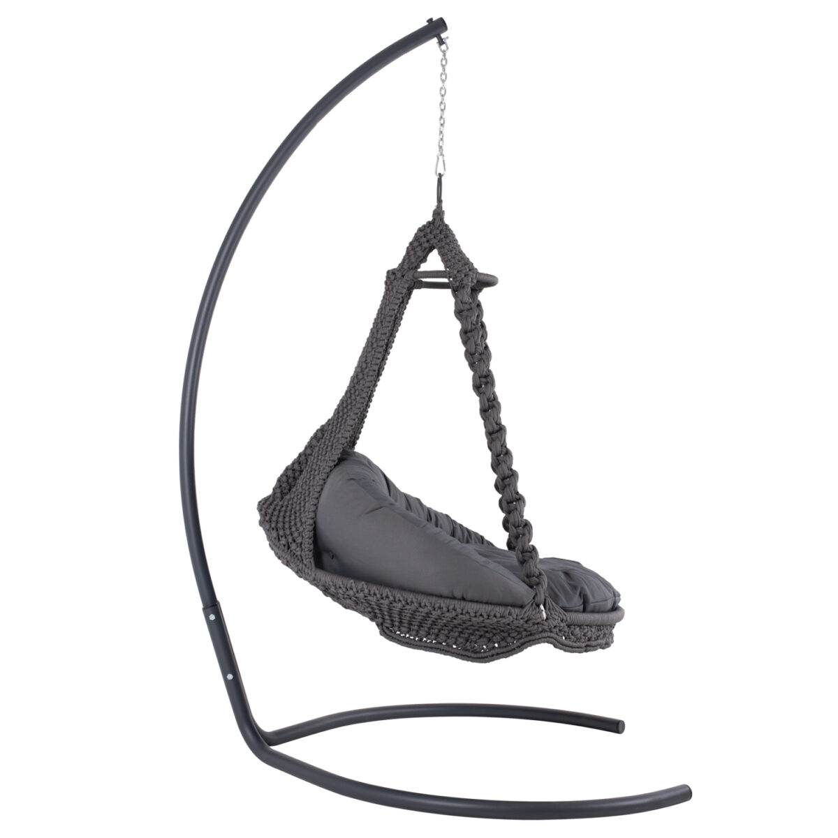 ΚΡΕΜΑΣΤΗ ΦΩΛΙΑ AUGUST ΜΑΚΡΑΜΕ-ΜΕΤΑΛΛΟ ΑΝΘΡΑΚΙ LH10.5922.10 123x113x145Υεκ. - Image 3