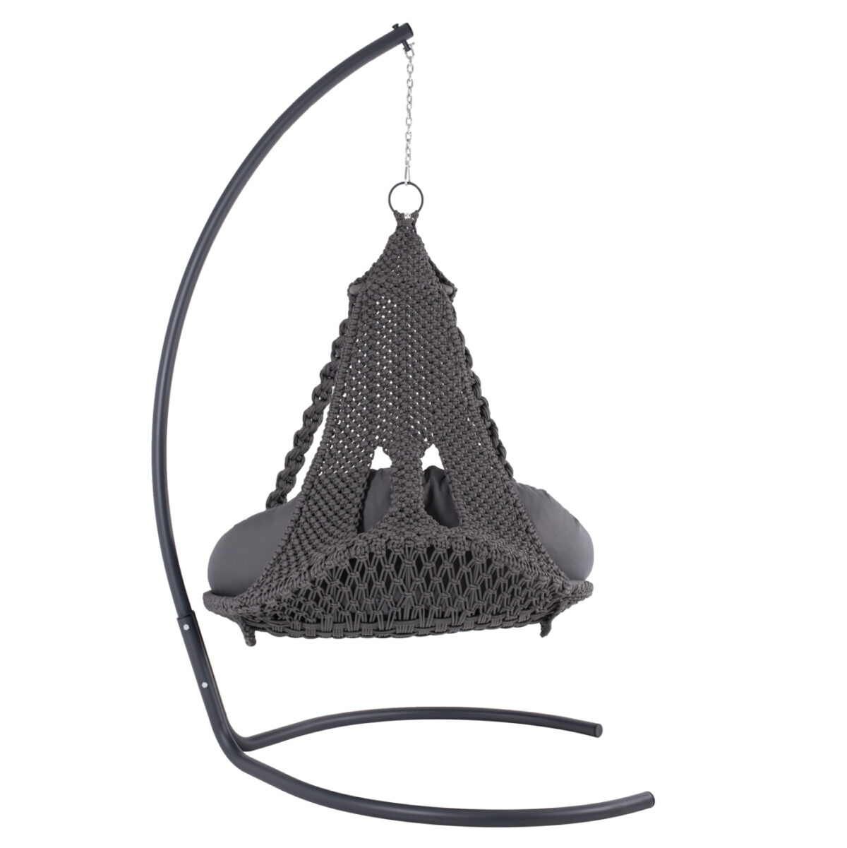 ΚΡΕΜΑΣΤΗ ΦΩΛΙΑ AUGUST ΜΑΚΡΑΜΕ-ΜΕΤΑΛΛΟ ΑΝΘΡΑΚΙ LH10.5922.10 123x113x145Υεκ. - Image 5