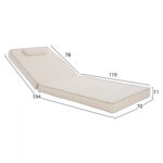 ΜΑΞΙΛΑΡΙ ΞΑΠΛΩΣΤΡΑΣ TEXTILENE 600gr/m2 2X1 SIFNOS ΜΠΕΖ LH10.11237.60T 194x70x11εκ. - Image 2