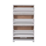 ΠΑΠΟΥΤΣΟΘΗΚΗ DAVINA ΜΕΛΑΜΙΝΗΣ 3ΘΕΣΕΩΝ LH10.2221.05 ΛΕΥΚΗ 62Χ24Χ110Υ εκ. - Image 4