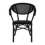 ΠΟΛΥΘΡΟΝΑ ΑΛΟΥΜΙΝΙΟΥ CLAY BAMBOO LOOK ΜΑΥΡΗ ΜΕ TEXTLINE LH10.5025.02 59x60x82 cm - Image 3
