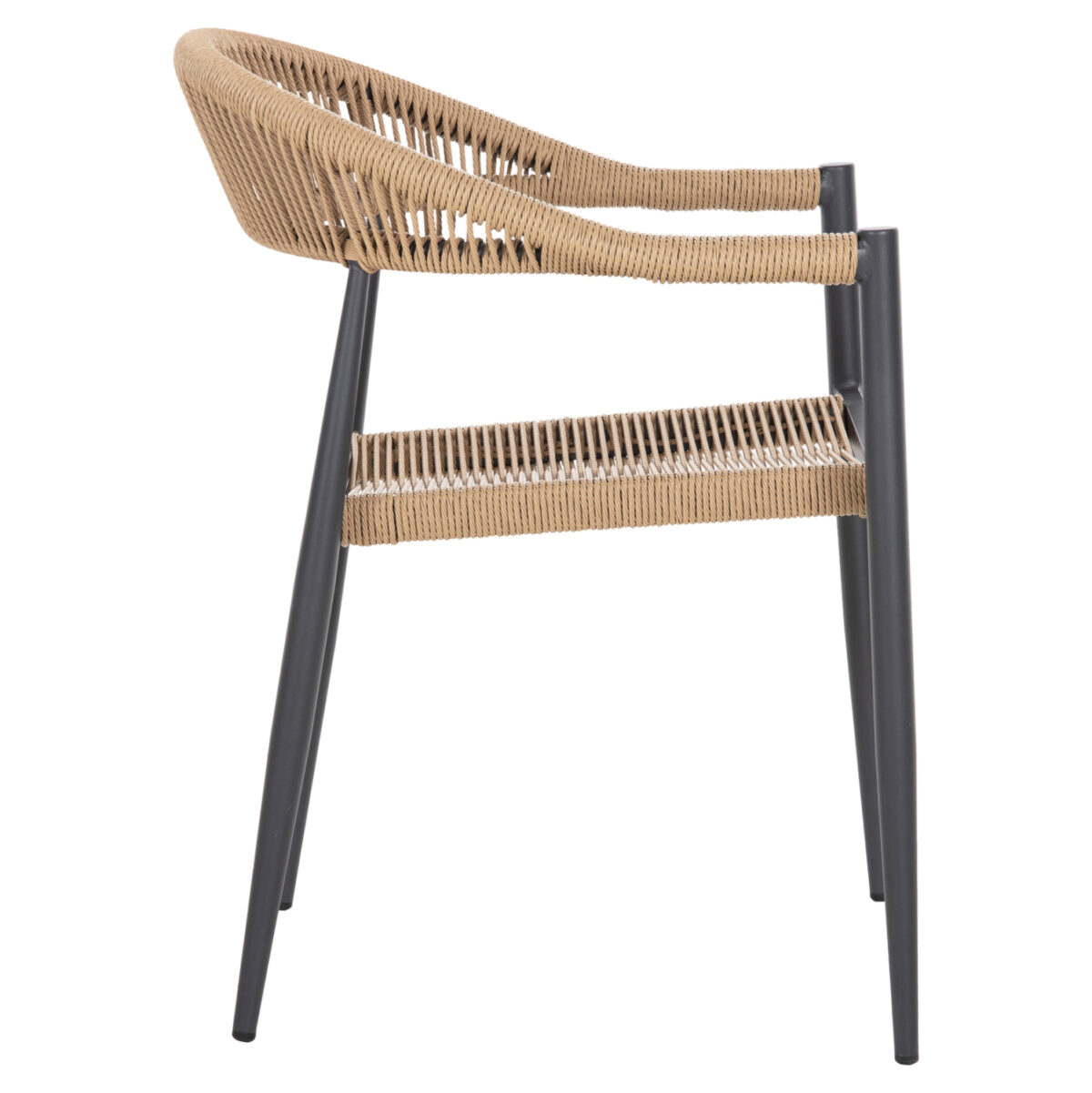 ΠΟΛΥΘΡΟΝΑ ΑΛΟΥΜΙΝΙΟΥ GRET LH10.5854.02 ΑΝΘΡΑΚΙ PΕ RATTAN ΜΠΕΖ 56x55,5x78Υ εκ. - Image 4