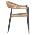 ΠΟΛΥΘΡΟΝΑ ΑΛΟΥΜΙΝΙΟΥ GRET LH10.5854.02 ΑΝΘΡΑΚΙ PΕ RATTAN ΜΠΕΖ 56x55,5x78Υ εκ. - Image 4