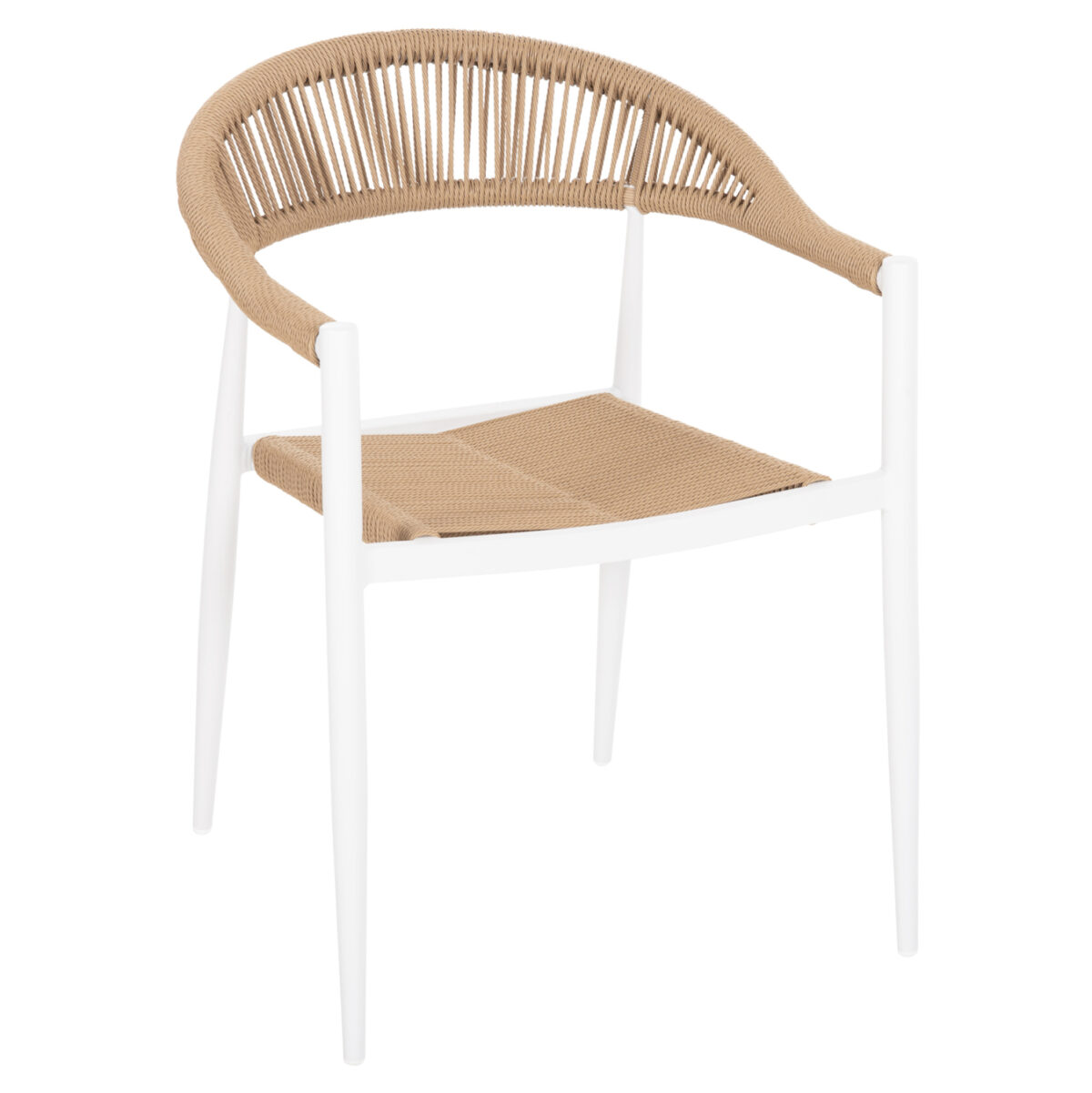 polythrona-aloyminioy-leyki-pe-rattan-mp ΠΟΛΥΘΡΟΝΑ ΑΛΟΥΜΙΝΙΟΥ GRET LH10.5854.01 ΛΕΥΚΗ PE RATTAN ΜΠΕΖ 56x55,5x78Υεκ. - Image 1