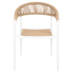 ΠΟΛΥΘΡΟΝΑ ΑΛΟΥΜΙΝΙΟΥ GRET LH10.5854.01 ΛΕΥΚΗ PE RATTAN ΜΠΕΖ 56x55,5x78Υεκ. - Image 3