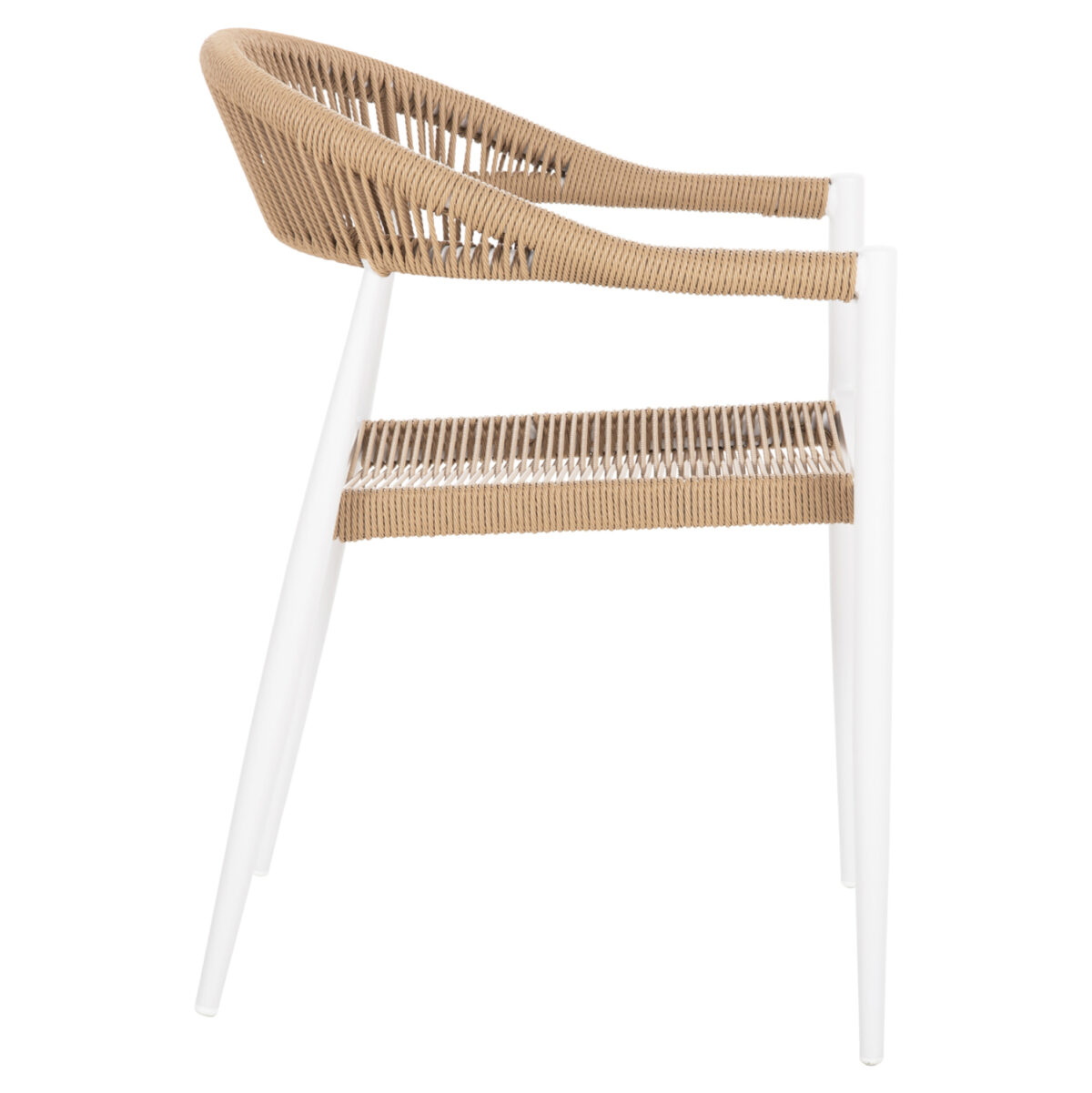 ΠΟΛΥΘΡΟΝΑ ΑΛΟΥΜΙΝΙΟΥ GRET LH10.5854.01 ΛΕΥΚΗ PE RATTAN ΜΠΕΖ 56x55,5x78Υεκ. - Image 4