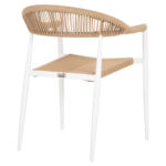 ΠΟΛΥΘΡΟΝΑ ΑΛΟΥΜΙΝΙΟΥ GRET LH10.5854.01 ΛΕΥΚΗ PE RATTAN ΜΠΕΖ 56x55,5x78Υεκ. - Image 5