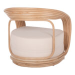 ΠΟΛΥΘΡΟΝΑ DUCHESS ΑΠΟ RATTAN ΦΥΣΙΚΟ-ΕΚΡΟΥ ΜΑΞΙΛΑΡΙ LH10.9478 81x59x70Y εκ. - Image 5