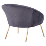 ΠΟΛΥΘΡΟΝΑ JOYCE ΒΕΛΟΥΔΟ ΓΚΡΙ ΚΑΙ ΜΕΤΑΛΛΙΚΑ ΠΟΔΙΑ LH10.8549.01 80X76X75Y εκ. - Image 5