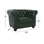 ΠΟΛΥΘΡΟΝΑ T.CHESTERFIELD POLINA LH10.3011.08 PU ΚΥΠΑΡΙΣΣΙ 106x87x70Y εκ. - Image 2