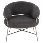 ΠΟΛΥΘΡΟΝΑ TRUDI LH10.8639.21 ΑΠΟ ΜΠΟΥΚΛΕ ΓΚΡΙ ΜΕ ΑΣΗΜΙ ΜΕΤΑΛΛΙΚΟ ΣΚΕΛΕΤΟ 84x79x76Υ εκ. - Image 3