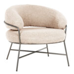 ΠΟΛΥΘΡΟΝΑ TRUDI LH10.8639.23 ΑΠΟ ΜΠΟΥΚΛΕ ΛΕΥΚΟ ΜΕ ΑΣΗΜΙ ΣΚΕΛΕΤΟ 84x79x76Υ εκ.