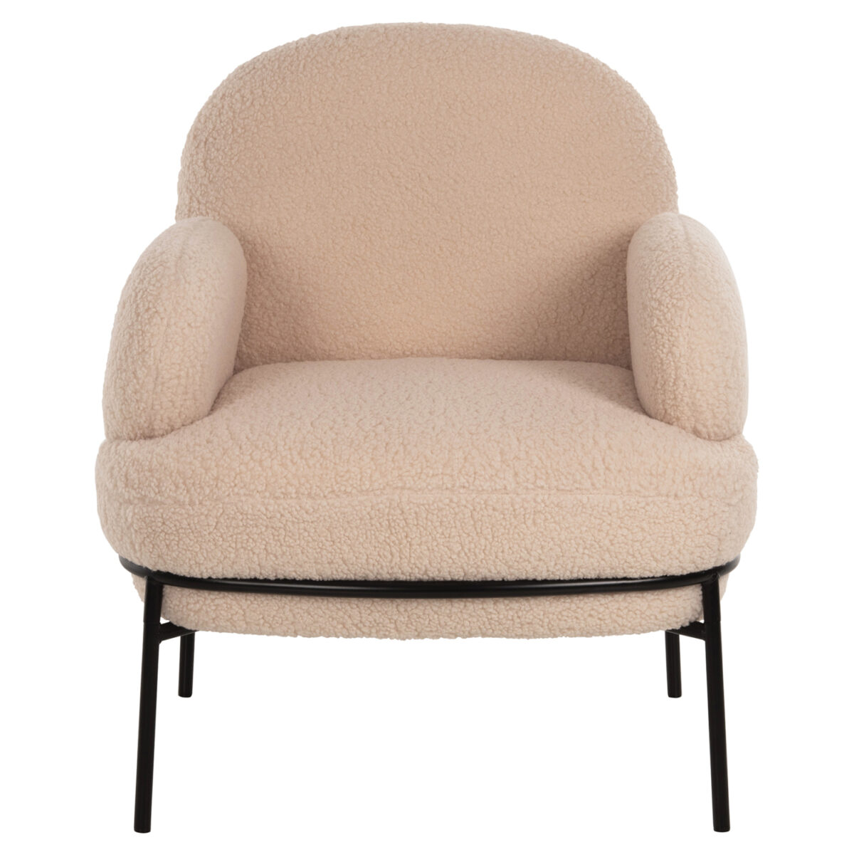 ΠΟΛΥΘΡΟΝΑ AGNES LH10.9525.20 ΕΚΡΟΥ ΜΠΟΥΚΛΕ-ΜΑΥΡΑ ΜΕΤΑΛΛΙΚΑ ΠΟΔΙΑ 74x71x83Υεκ. - Image 3