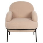 ΠΟΛΥΘΡΟΝΑ AGNES LH10.9525.20 ΕΚΡΟΥ ΜΠΟΥΚΛΕ-ΜΑΥΡΑ ΜΕΤΑΛΛΙΚΑ ΠΟΔΙΑ 74x71x83Υεκ. - Image 3