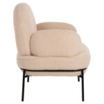 ΠΟΛΥΘΡΟΝΑ AGNES LH10.9525.20 ΕΚΡΟΥ ΜΠΟΥΚΛΕ-ΜΑΥΡΑ ΜΕΤΑΛΛΙΚΑ ΠΟΔΙΑ 74x71x83Υεκ. - Image 4