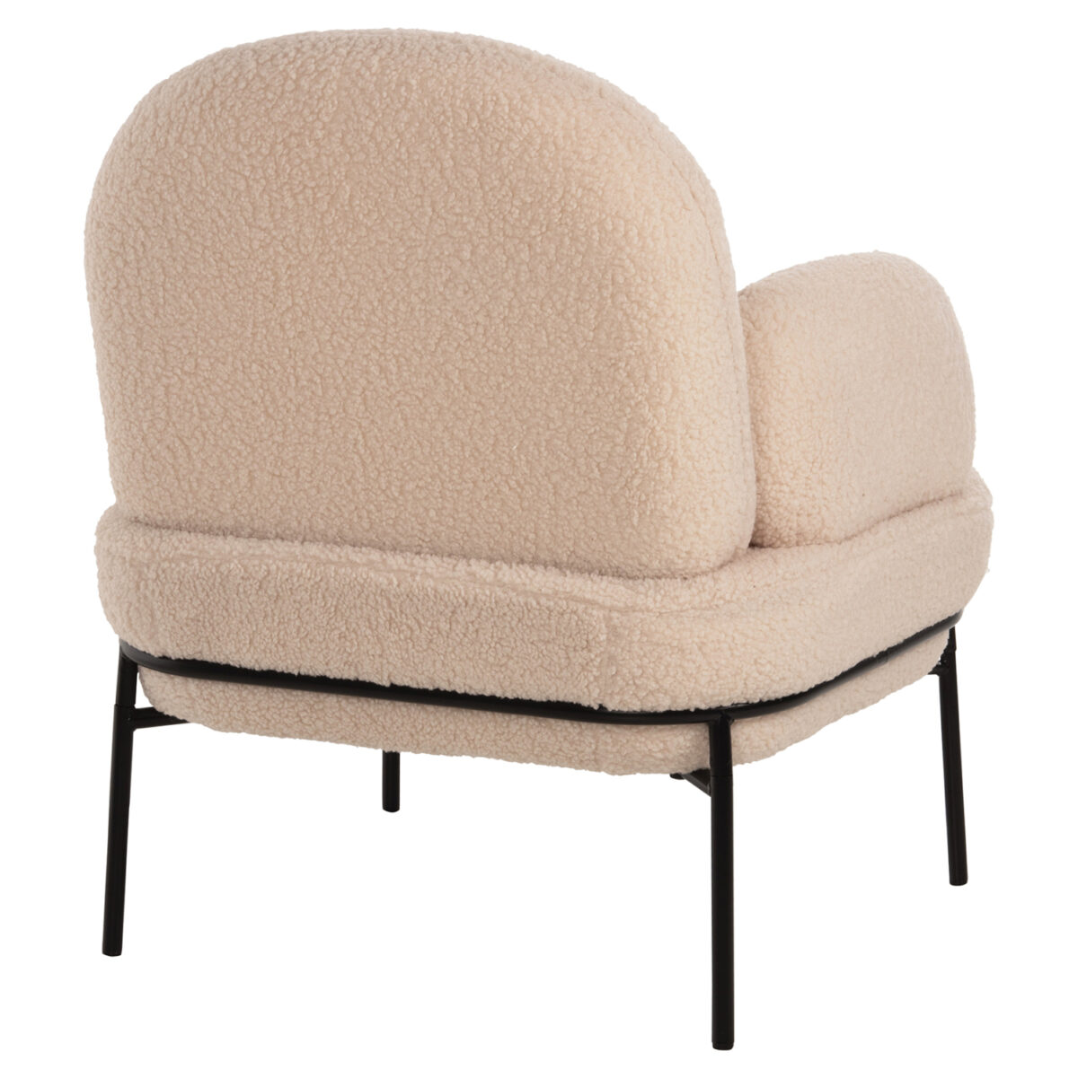 ΠΟΛΥΘΡΟΝΑ AGNES LH10.9525.20 ΕΚΡΟΥ ΜΠΟΥΚΛΕ-ΜΑΥΡΑ ΜΕΤΑΛΛΙΚΑ ΠΟΔΙΑ 74x71x83Υεκ. - Image 5