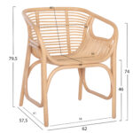 ΠΟΛΥΘΡΟΝΑ MEL ΕΣΩΤ. ΧΩΡΩΝ LH10.9954.01 ΦΥΣΙΚΟ RATTAN 62x57,5x79,5Υεκ. - Image 2