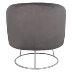 ΠΟΛΥΘΡΟΝΑ ARIEN ΓΚΡΙ ΒΕΛΟΥΔΟ ΜΕ ΑΣΗΜΙ ΒΑΣΗ LH10.8403.01 80x75x82Υ εκ. - Image 5