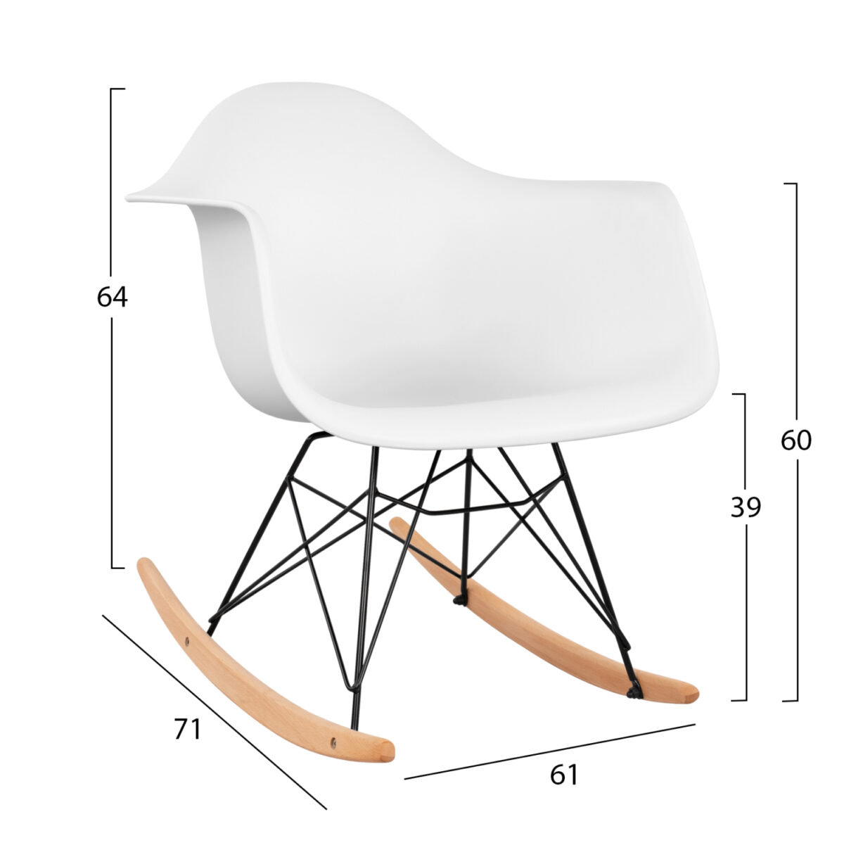 ΠΟΛΥΘΡΟΝΑ ΚΟΥΝΙΣΤΗ ΜΕ ΚΑΘΙΣΜΑ ΛΕΥΚΟ MIRTO & ΜΑΥΡΟ ΣΚΕΛΕΤΟ LH10.0035.11 61x71x64 εκ. - Image 2