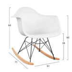 ΠΟΛΥΘΡΟΝΑ ΚΟΥΝΙΣΤΗ ΜΕ ΚΑΘΙΣΜΑ ΛΕΥΚΟ MIRTO & ΜΑΥΡΟ ΣΚΕΛΕΤΟ LH10.0035.11 61x71x64 εκ. - Image 2