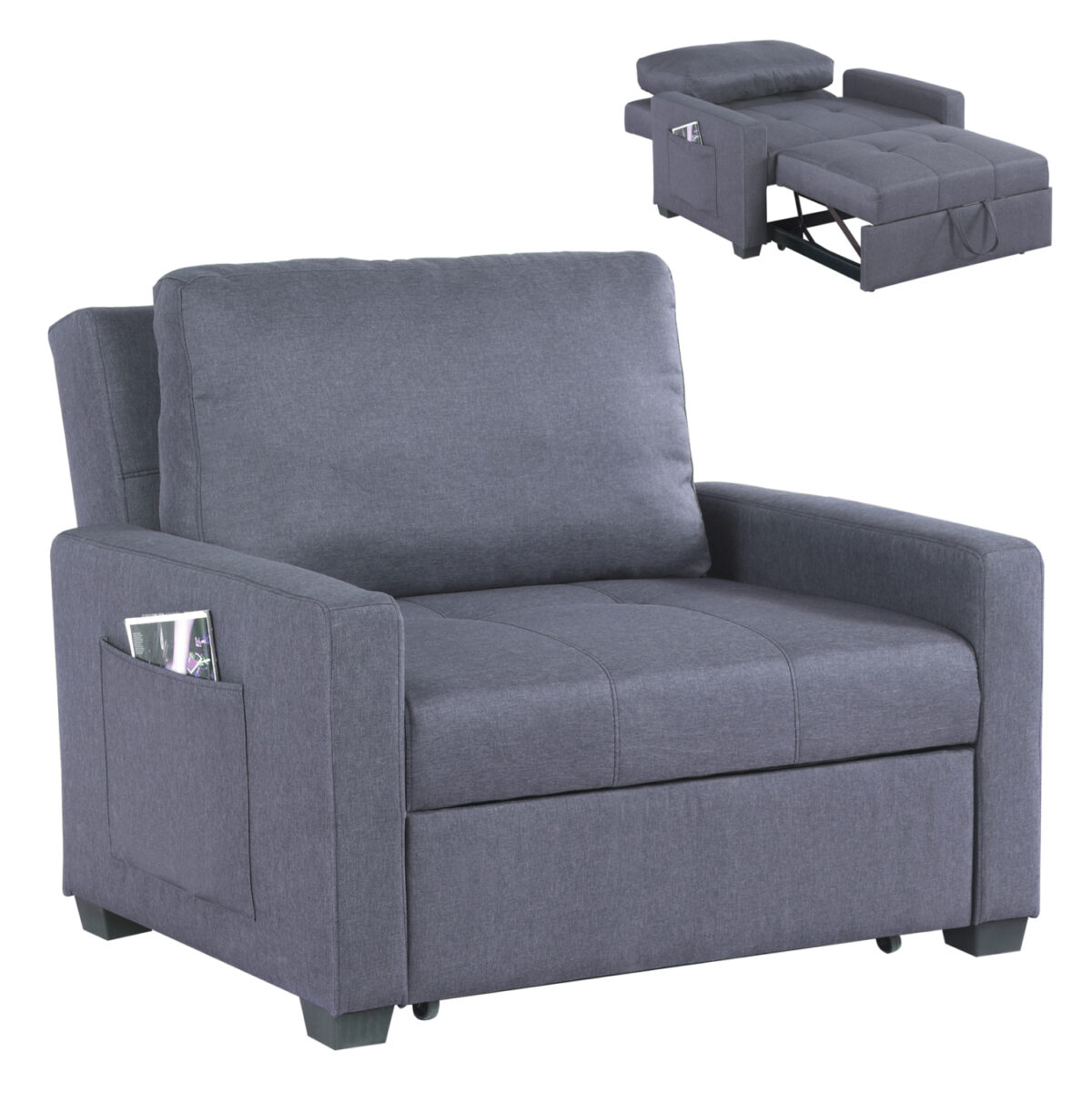 ΠΟΛΥΘΡΟΝΑ-ΚΡΕΒΑΤΙ KANNA 112x96x85 εκ.LH10.3083.10 ΓΚΡΙ - Image 1